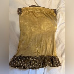 Gold Vintage Dress with Sparkle Accents